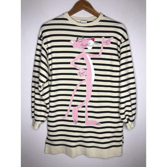 Zara Tops - ZARA Pink Panther Size 13-14 Women's Small Long Sleeve Striped Pullover Tunic